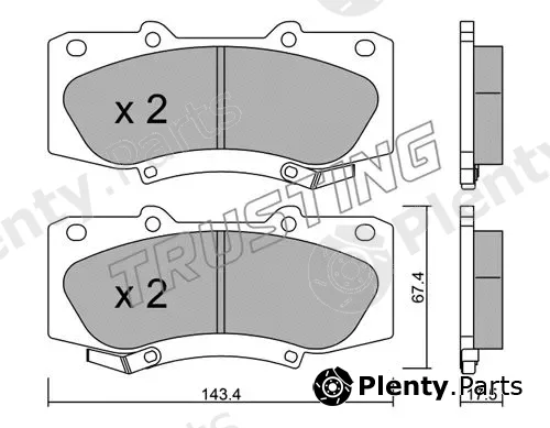 Trusting 953.0 — Brake Pad Set, disc brake