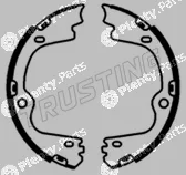 Trusting 253.701 — Brake Shoe Set, parking brake