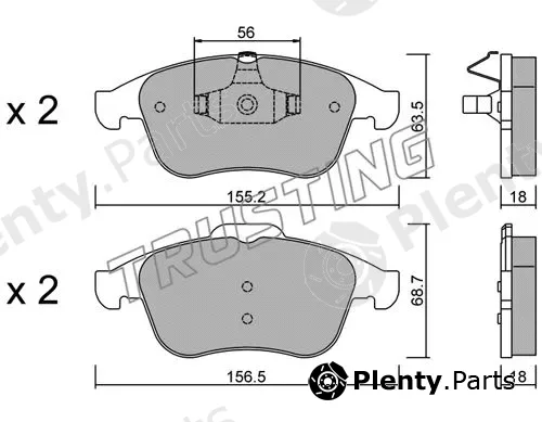 Trusting 819.1 — Brake Pad Set, disc brake