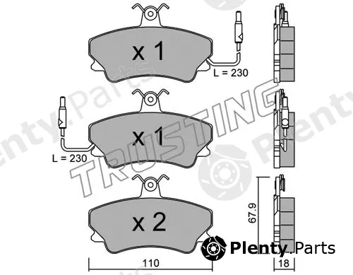 Trusting 071.0 — Brake Pad Set, disc brake
