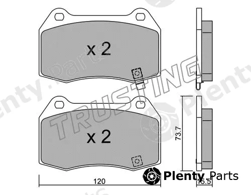 Trusting 754.0 — Brake Pad Set, disc brake