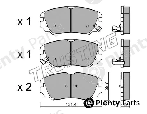Trusting 858.0 — Brake Pad Set, disc brake