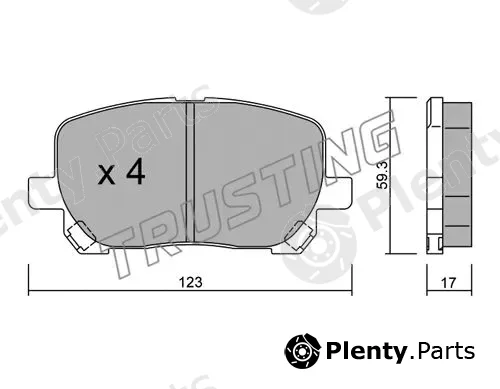 Trusting 442.0 — Brake Pad Set, disc brake