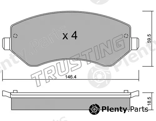 Trusting 540.0 — Brake Pad Set, disc brake