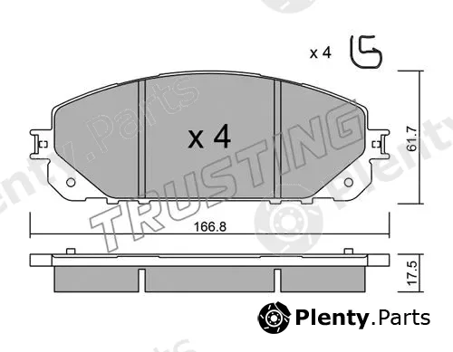 Trusting 1016.0 — Brake Pad Set, disc brake