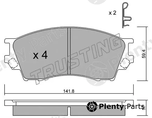 Trusting 489.0 — Brake Pad Set, disc brake