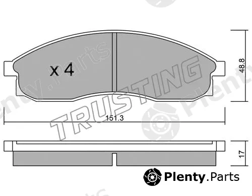 Trusting 756.0 — Brake Pad Set, disc brake