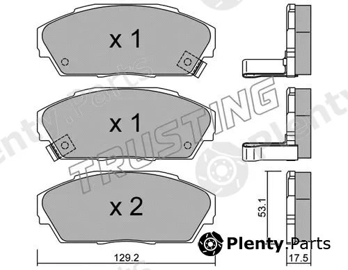 Trusting 174.0 — Brake Pad Set, disc brake