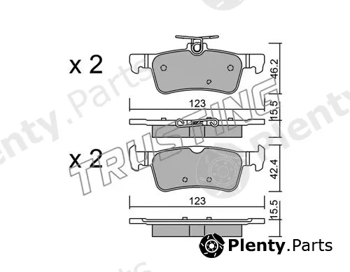 Trusting 1066.0 — Brake Pad Set, disc brake
