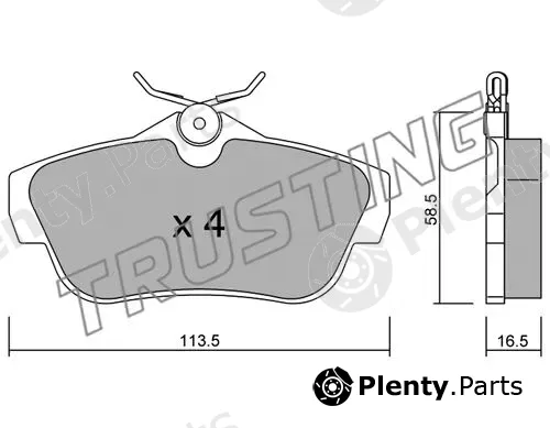Trusting 728.0 — Brake Pad Set, disc brake