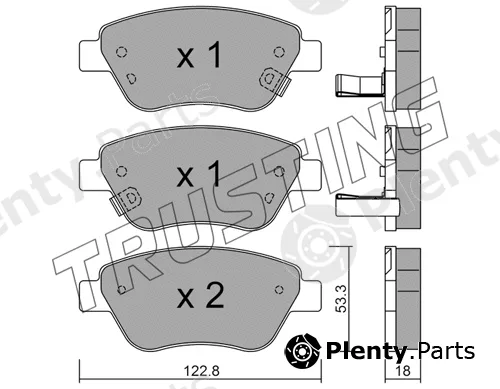 Trusting 330.4 — Brake Pad Set, disc brake