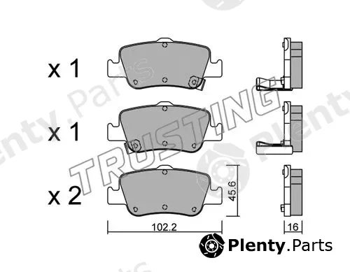 Trusting 812.0 — Brake Pad Set, disc brake