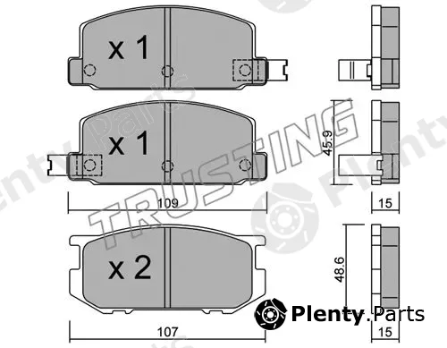 Trusting 514.0 — Brake Pad Set, disc brake