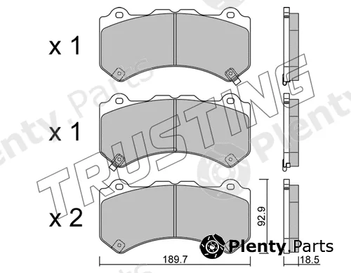 Trusting 1156.0 — Brake Pad Set, disc brake