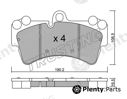 Trusting 670.0 — Brake Pad Set, disc brake