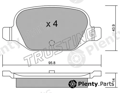 Trusting 333.0 — Brake Pad Set, disc brake