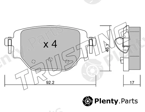 Trusting 1246.0 — Brake Pad Set, disc brake