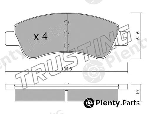 Trusting 336.0 — Brake Pad Set, disc brake