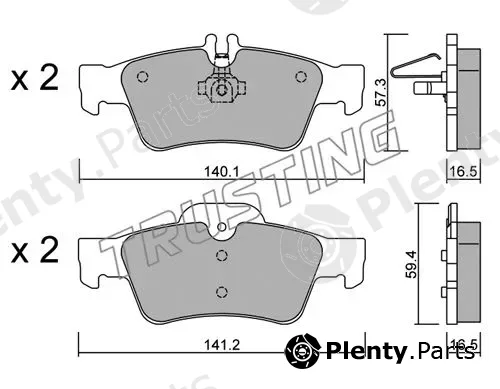 Trusting 584.0 — Brake Pad Set, disc brake
