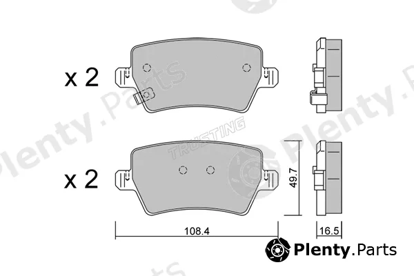 Trusting 1287.0 — Brake Pad Set, disc brake