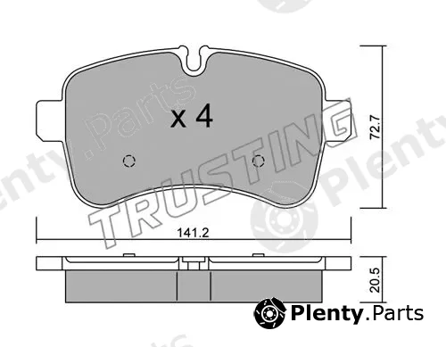 Trusting 727.0 — Brake Pad Set, disc brake