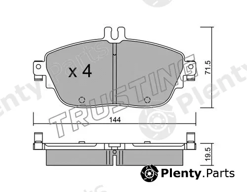 Trusting 981.0 — Brake Pad Set, disc brake