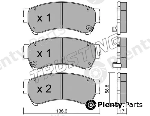 Trusting 886.0 — Brake Pad Set, disc brake