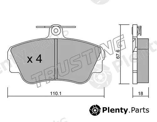 Trusting 132.0 — Brake Pad Set, disc brake