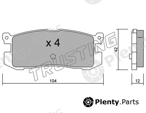 Trusting 242.0 — Brake Pad Set, disc brake