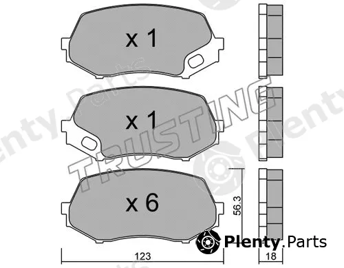 Trusting 891.0 — Brake Pad Set, disc brake