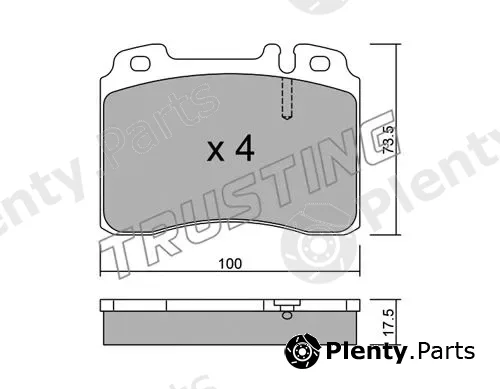Trusting 683.0 — Brake Pad Set, disc brake