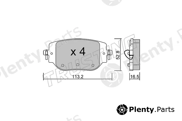 Trusting 1346.0 — Brake Pad Set, disc brake