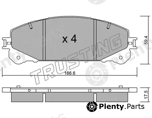 Trusting 954.0 — Brake Pad Set, disc brake
