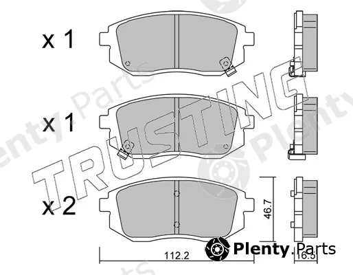 Trusting 1353.0 — Brake Pad Set, disc brake