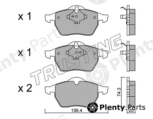 Trusting 188.1 — Brake Pad Set, disc brake