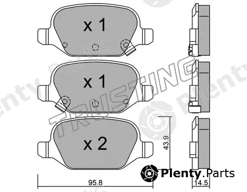 Trusting 333.5 — Brake Pad Set, disc brake