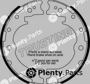 Trusting 115.332 — Brake Shoe Set, parking brake