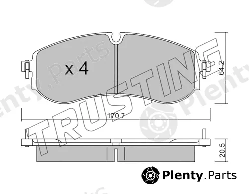 Trusting 1263.0 — Brake Pad Set, disc brake