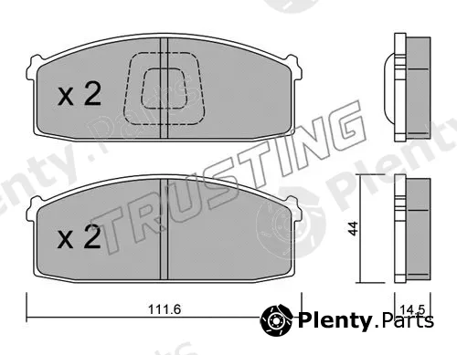 Trusting 254.1 — Brake Pad Set, disc brake