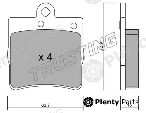Trusting 352.0 — Brake Pad Set, disc brake