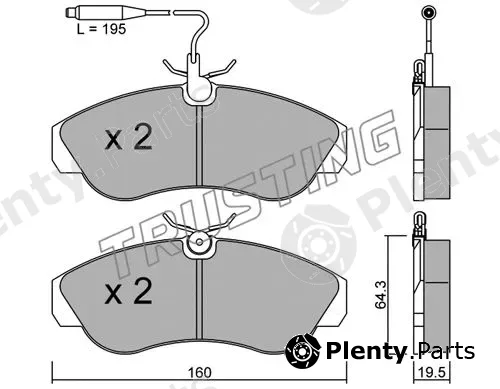 Trusting 158.0 — Brake Pad Set, disc brake