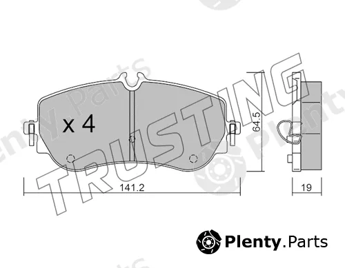 Trusting 1175.0 — Brake Pad Set, disc brake