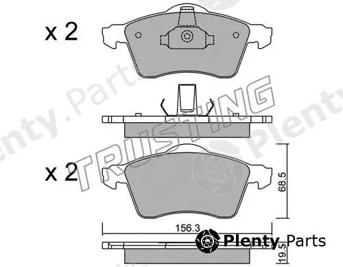 Trusting 272.0 — Brake Pad Set, disc brake