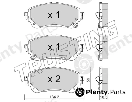 Trusting 1234.0 — Brake Pad Set, disc brake