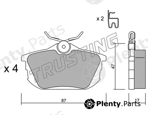 Trusting 356.0 — Brake Pad Set, disc brake