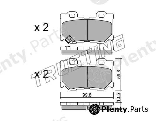 Trusting 1054.0 — Brake Pad Set, disc brake