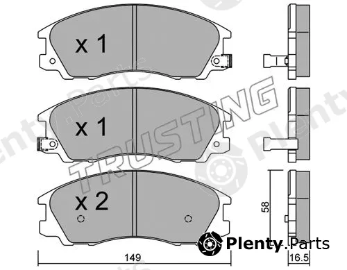 Trusting 522.0 — Brake Pad Set, disc brake