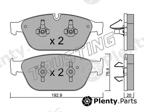 Trusting 970.0 — Brake Pad Set, disc brake