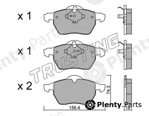 Trusting 323.1 — Brake Pad Set, disc brake