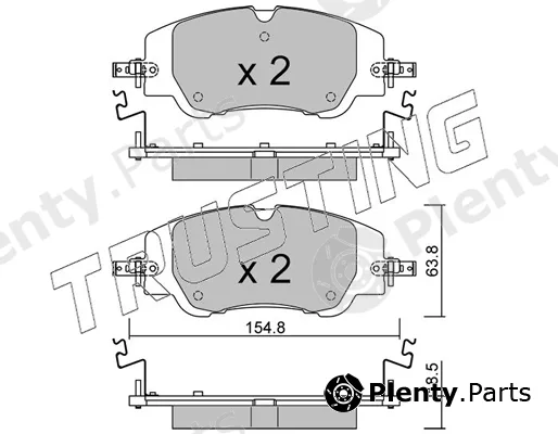 Trusting 1350.0 — Brake Pad Set, disc brake